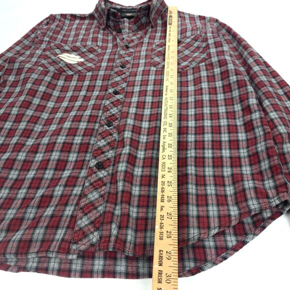HARLEY DAVIDSON 120th Anniversary Flannel Shirt Jacket Plaid Mot Biker 90s Y2k - Picture 5 of 10